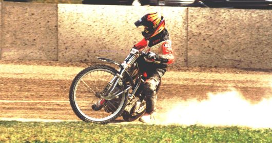 1999 - Aaron at Paris Speedway on his Laydown GM